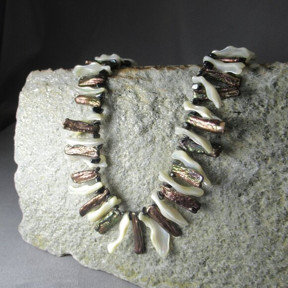 Piano Pearl Necklace, Matinee Length, 22 inches - Picture 1 of 6